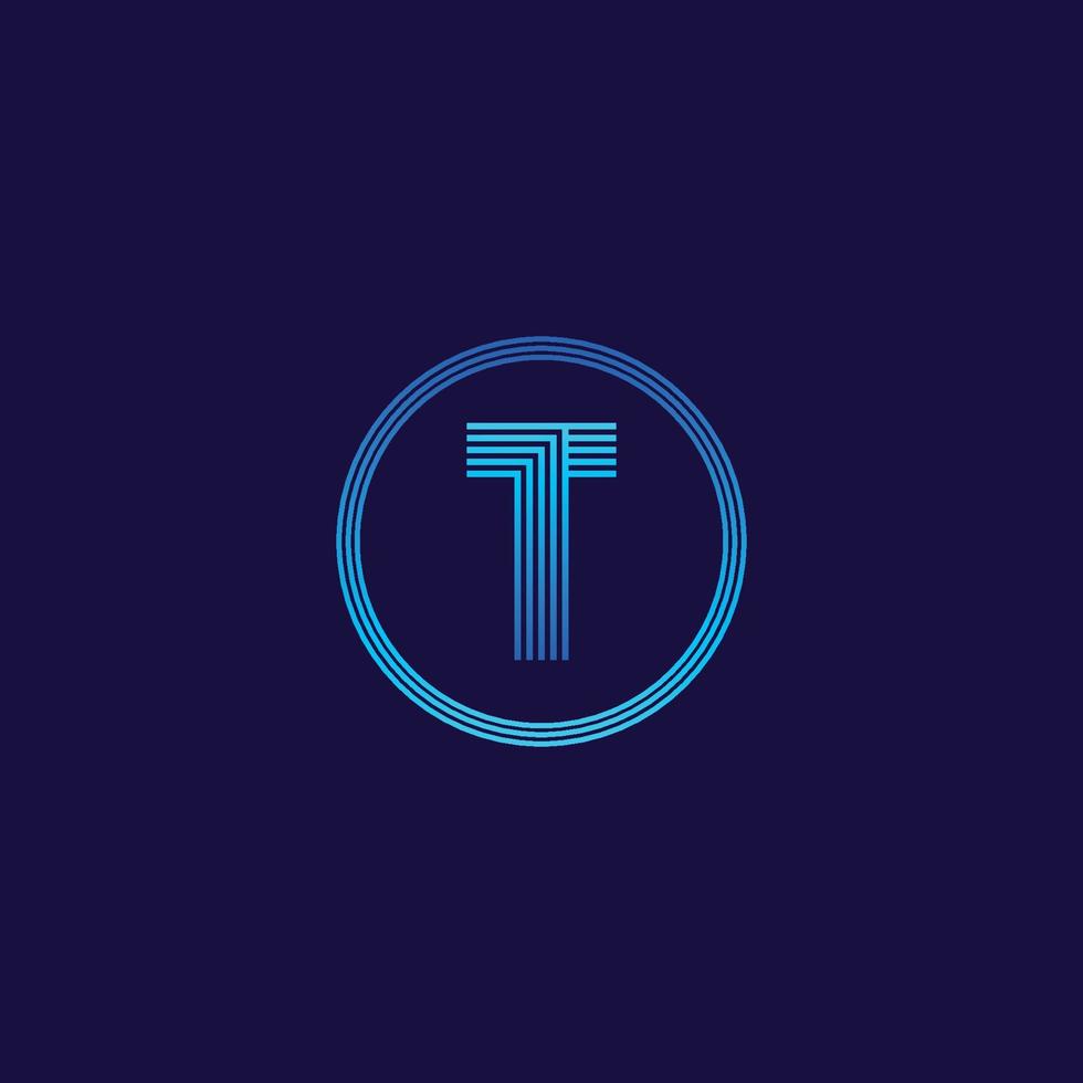 esso logo lettera t Tech azienda digitale logo vettore