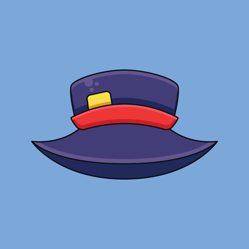 cappello carino cartone animato icona illustrazione vettore