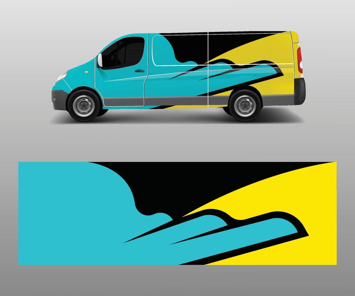 grafico astratto onda disegni per avvolgere veicolo, gara macchina, il branding macchina. raccogliere su camion e carico furgone auto avvolgere design vettore. vettore