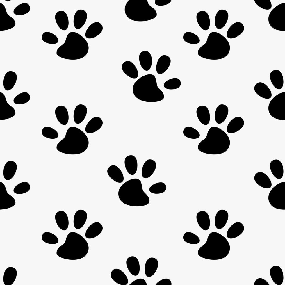 gatto e cane senza soluzione di continuità modello, animale sfondo, nero bianca sfondo vettore