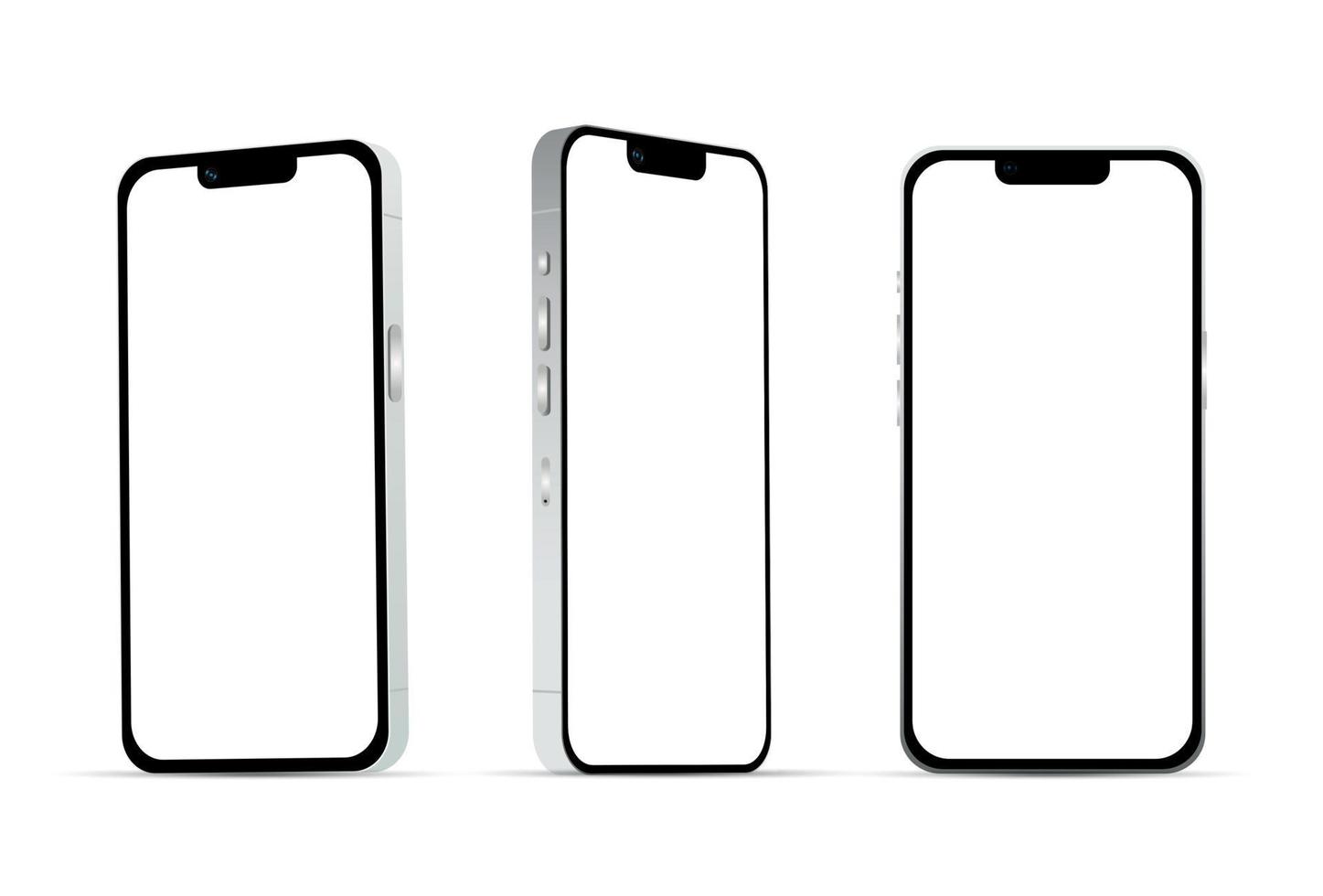 bianca smartphone 14 Modelli, nuovo esso industria, modello per ragnatela design su un' bianca sfondo - vettore