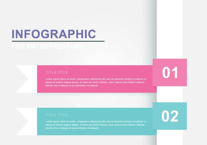 Infografia a nastro semplice vettore