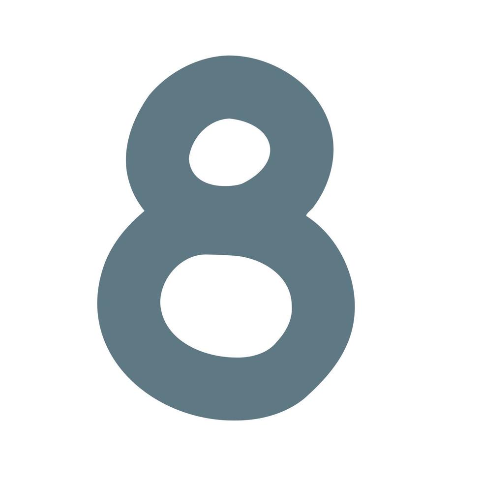 illustrazione scarabocchio ornamenti numerico numero 8 nel pastello colore per fabbricazione scarabocchio arte vettore
