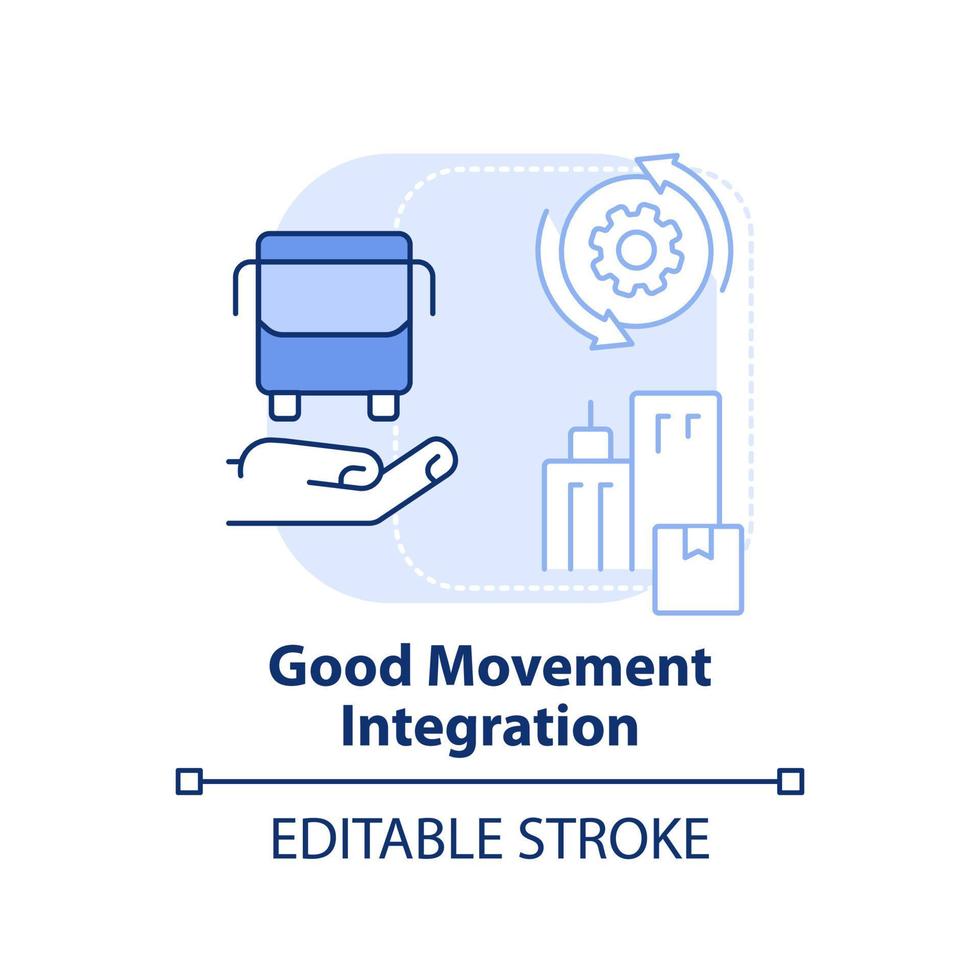 bene movimento integrazione leggero blu concetto icona. logistica integrazione. maas astratto idea magro linea illustrazione. isolato schema disegno. modificabile ictus. vettore