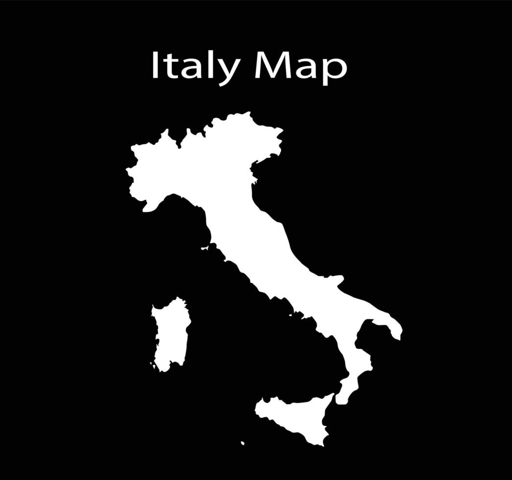Italia carta geografica vettore illustrazione nel nero sfondo