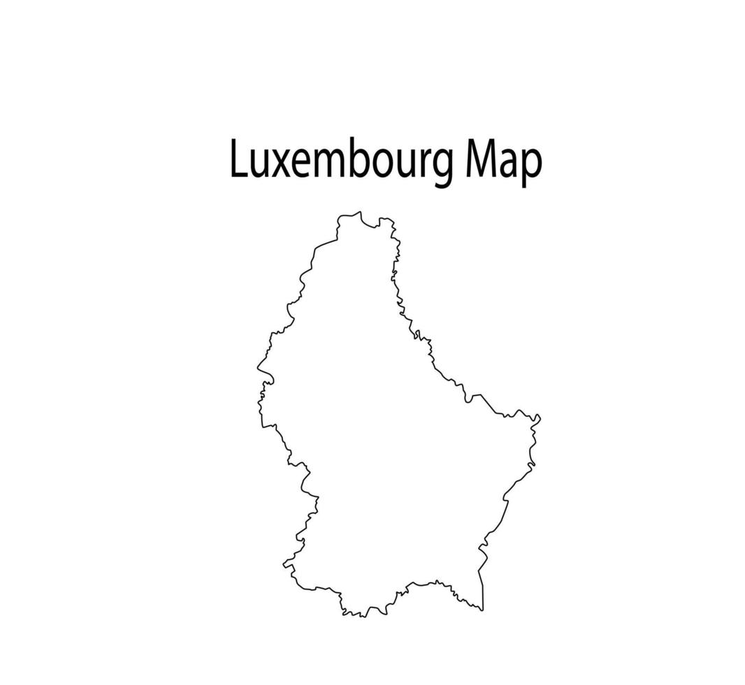 lussemburgo carta geografica schema vettore illustrazione nel bianca sfondo