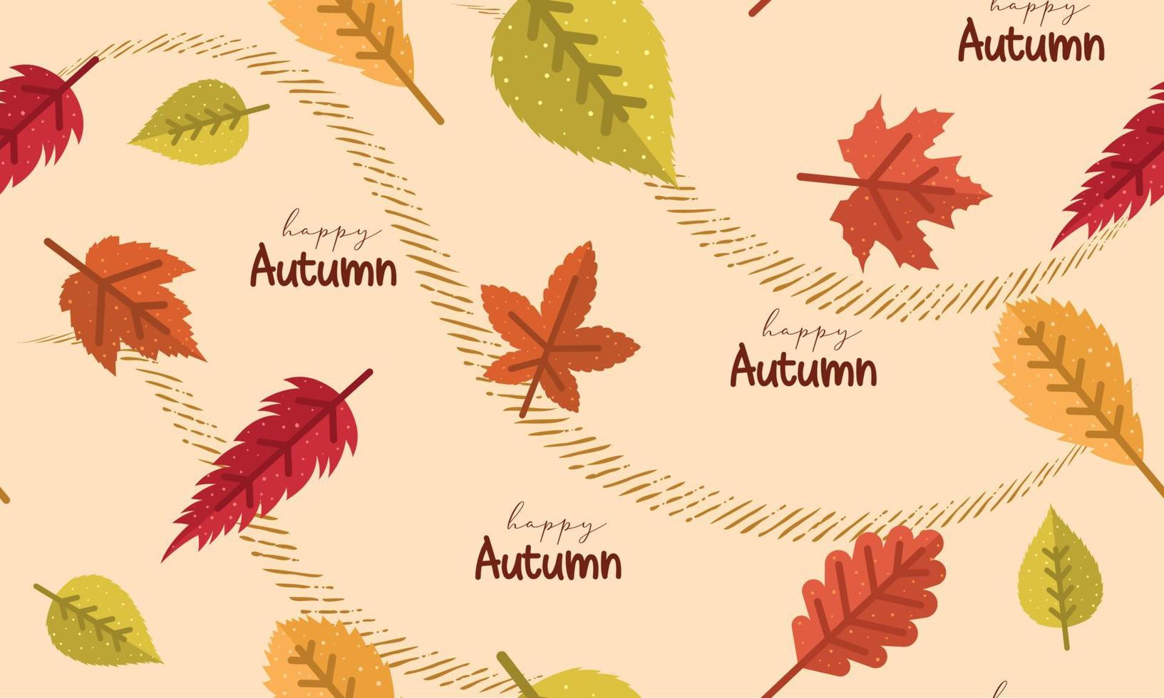 colorato autunno senza soluzione di continuità modello sfondo vettore illustrazione