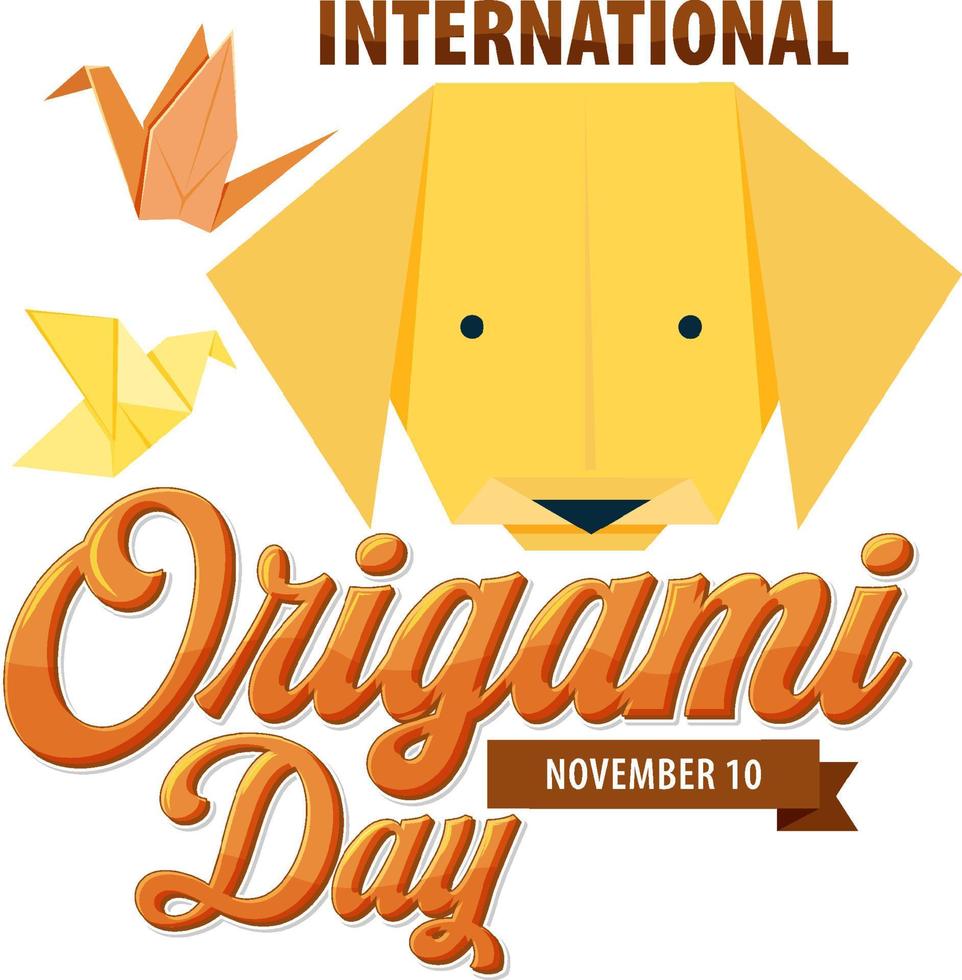 internazionale origami giorno bandiera design vettore