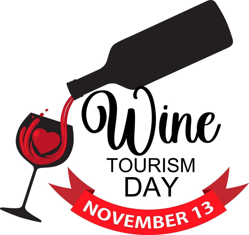 vino turismo giorno font logo design vettore