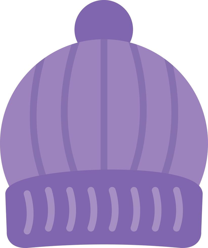 icona piatta del cappello di lana vettore