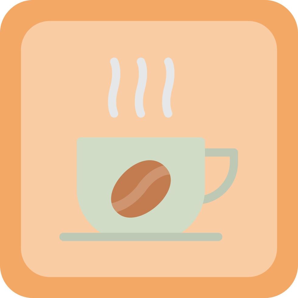 icona piatta del caffè vettore