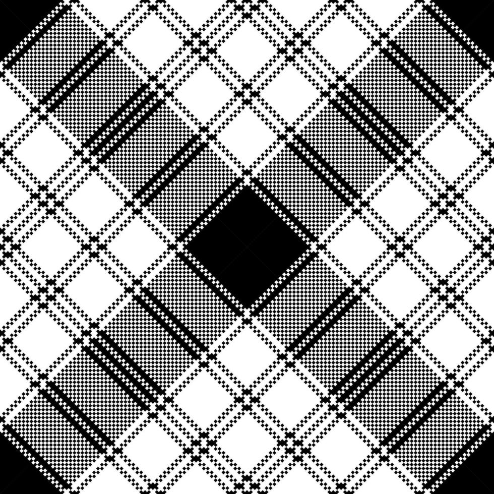 pixel monocromatico plaid senza soluzione di continuità modello vettore