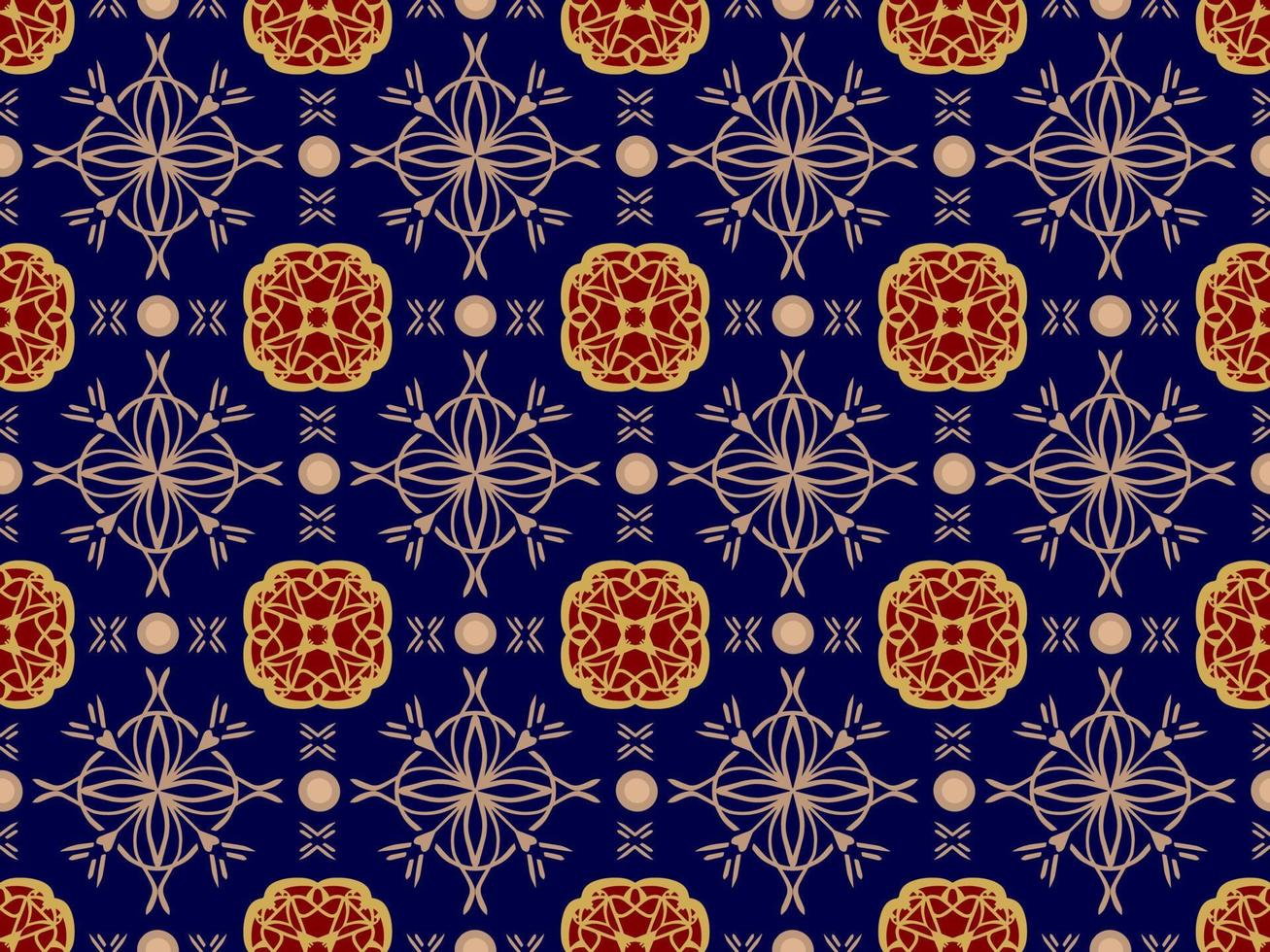 elegante geometrico senza soluzione di continuità modello con tribale forma. progettato nel ikat, boho, azteco, gente, motivo, lusso Arabo stile. ideale per tessuto indumento, ceramica, sfondo. vettore illustrazione