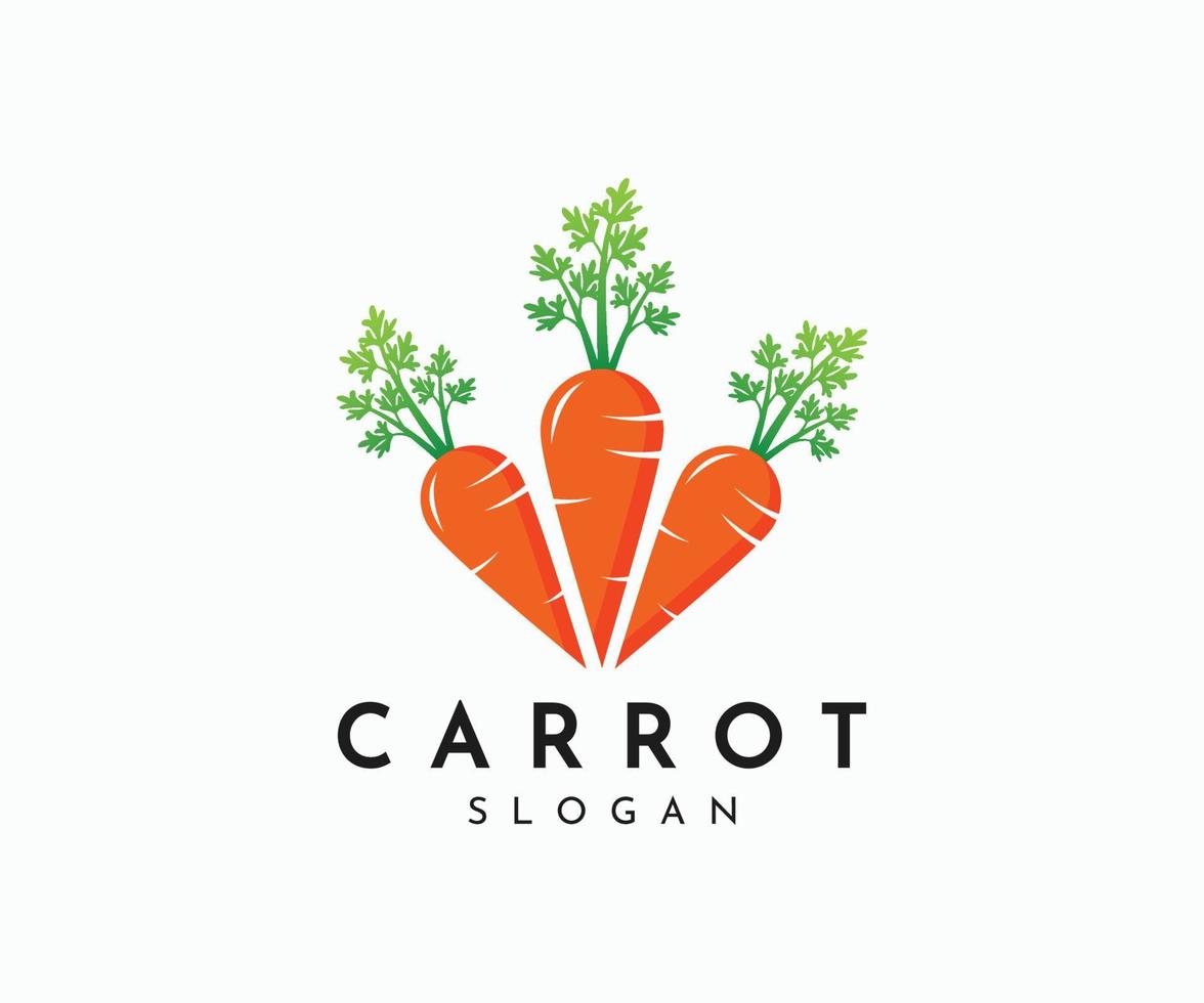 carota logo modello. carota logo icona vettore design modello