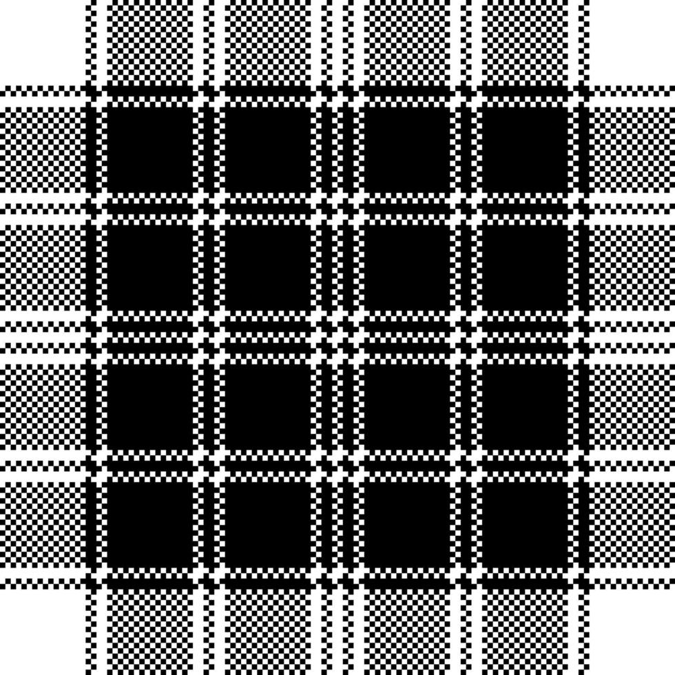 classico pixel plaid nero bianca senza soluzione di continuità modello vettore