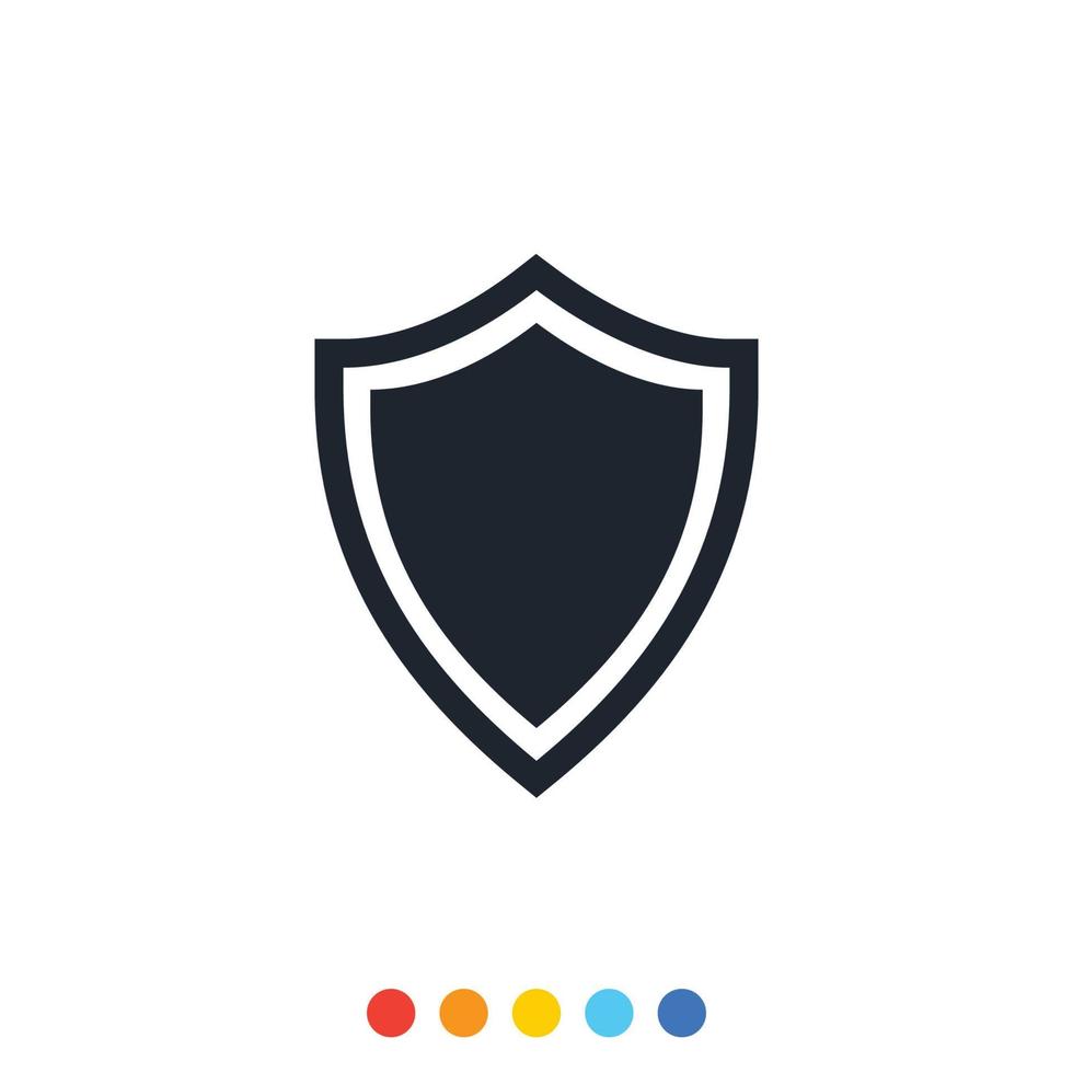 protezione scudo icona, intercettazione icona, antivirus icona. vettore