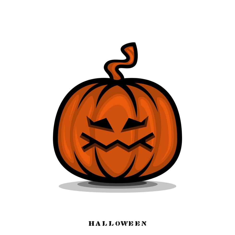 mostro zucca cartone animato Halloween vettore 003