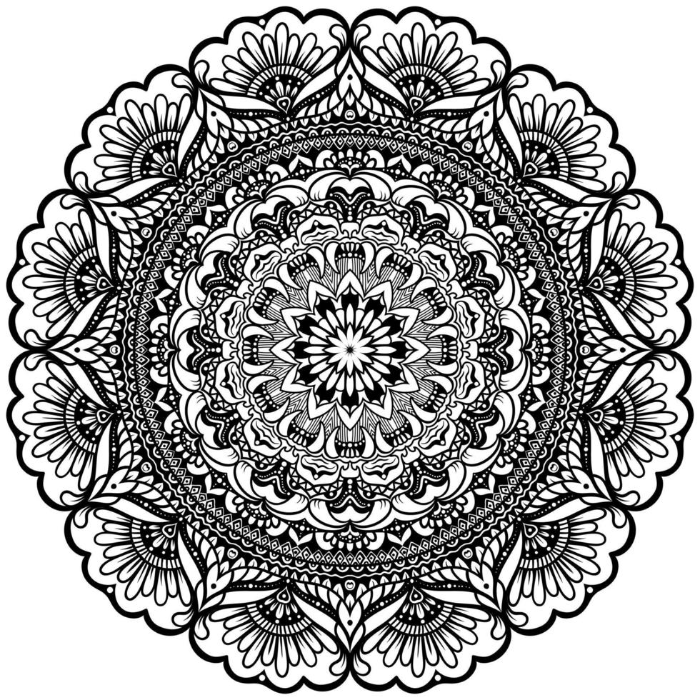 mandala forme facile per colorazione vettore mandala fiore orientale fiore modello illustrazione