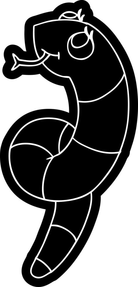 cartone animato icona kawaii di un' carino serpente vettore