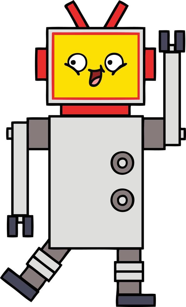 simpatico cartone animato robot vettore