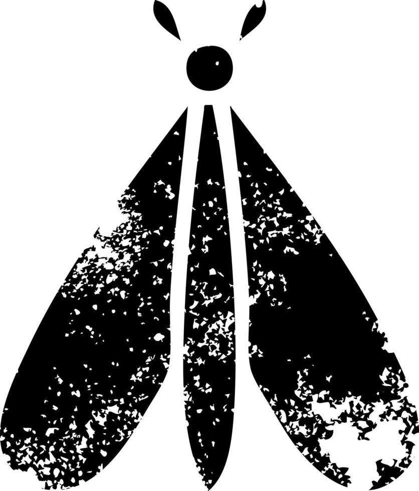 afflitto simbolo falena insetto vettore
