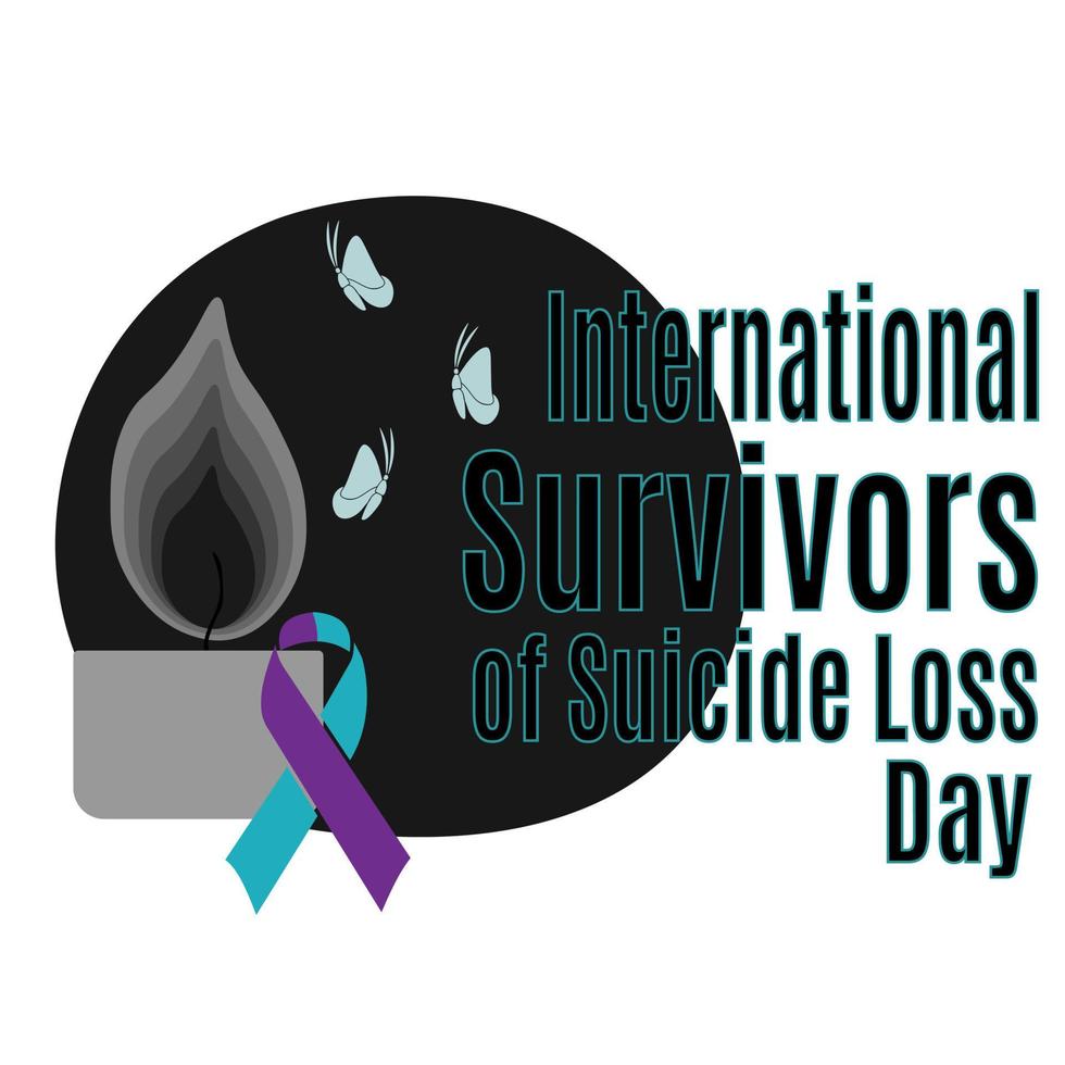 internazionale sopravvissuti di suicidio perdita giorno, idea per manifesto, striscione, aviatore o cartolina vettore