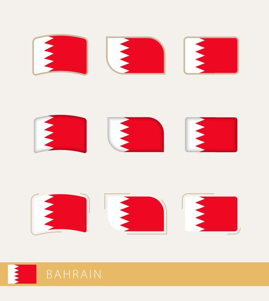vettore bandiere di Bahrein, collezione di bahrain bandiere.