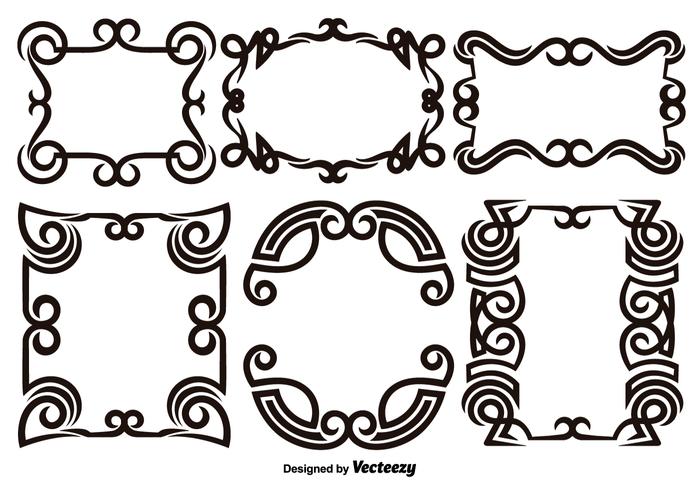 Scroll Works Design - Cornici decorative ornamentali - Elementi vettoriali