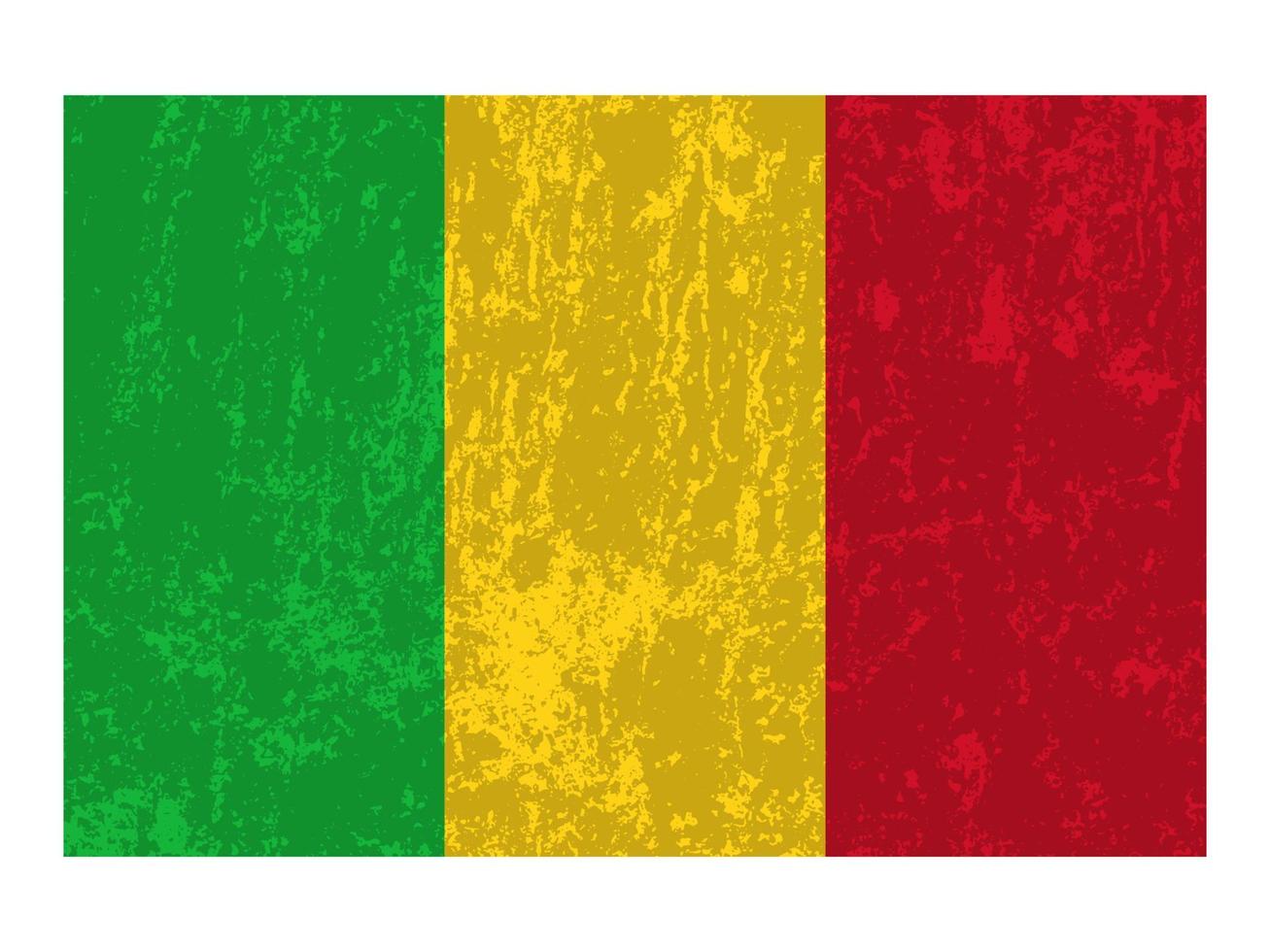 mali grunge bandiera, ufficiale colori e proporzione. vettore illustrazione.