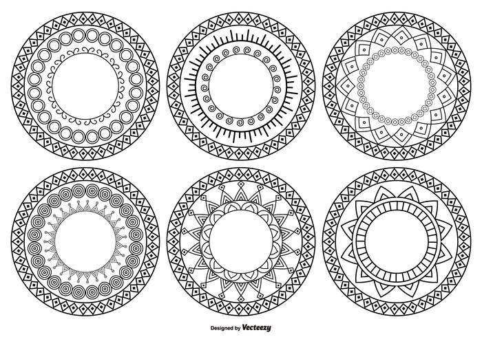 Forme cerchio decorativo vettore