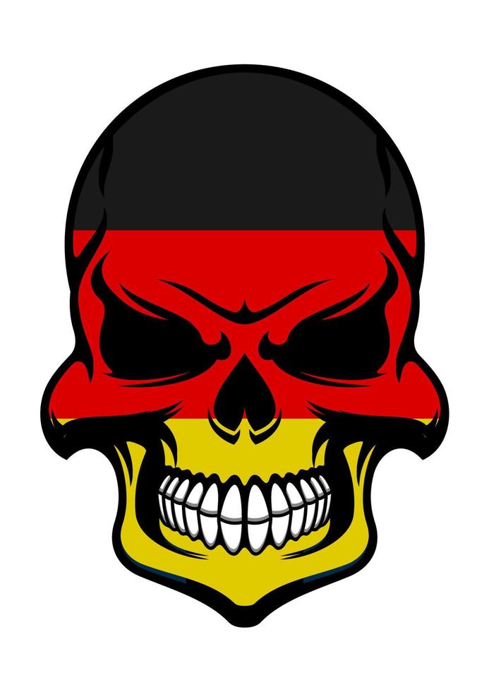 Germania bandiera colori su Pericolo cranio vettore
