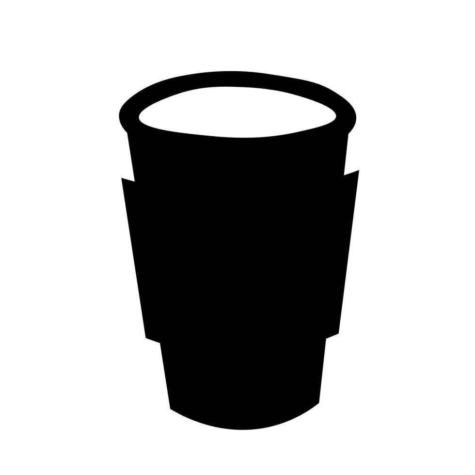 carta tazza di caffè silhouette vettore illustrazione