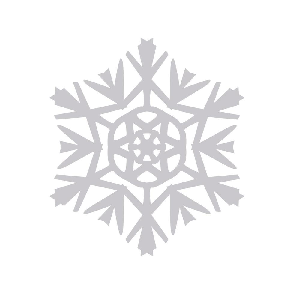 fiocco di neve vettore grafica su un' bianca sfondo tagliare su di carta , 6 raggi.