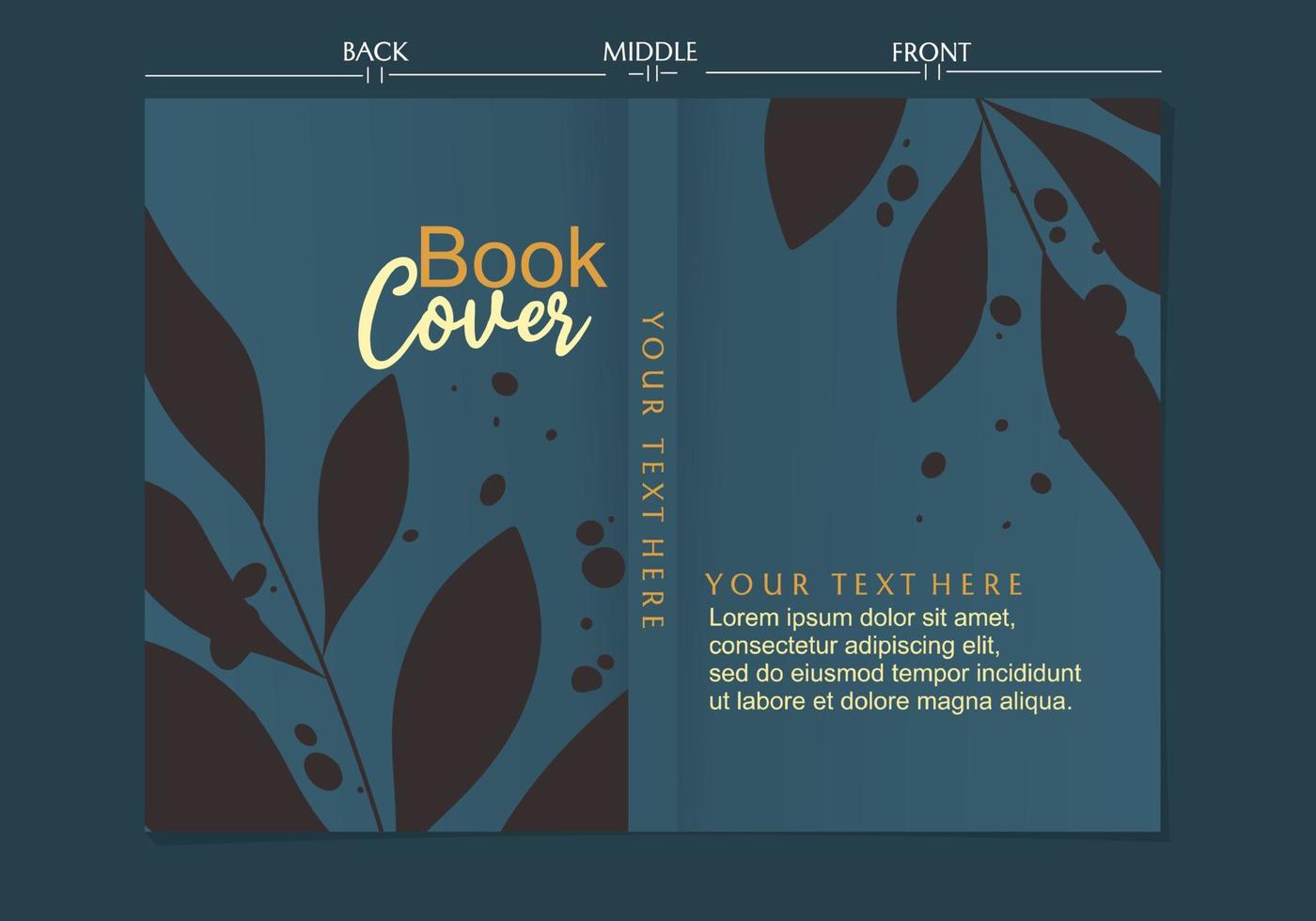 copertina libro modelli nel botanico stile. dimensione a4. per libri pagina disegno, agende, quaderni, depliant, cataloghi eccetera. vettore
