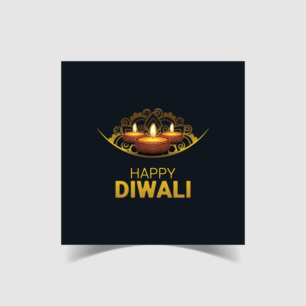 contento Diwali modello file vettore