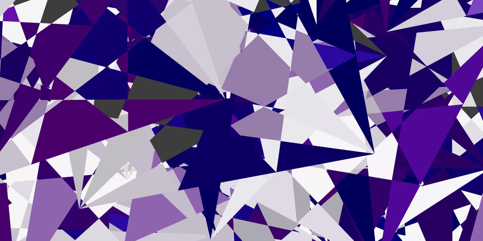 layout vettoriale viola chiaro con forme triangolari.