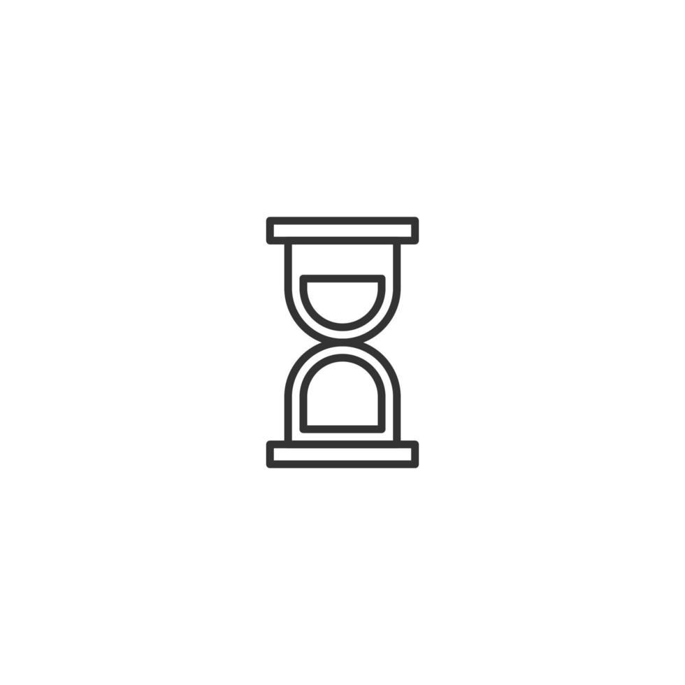 tempo e orologio. minimalista illustrazione disegnato con nero magro linea. modificabile ictus. adatto per ragnatela siti, I negozi, mobile app. linea icona di orologio con mani e numeri vettore