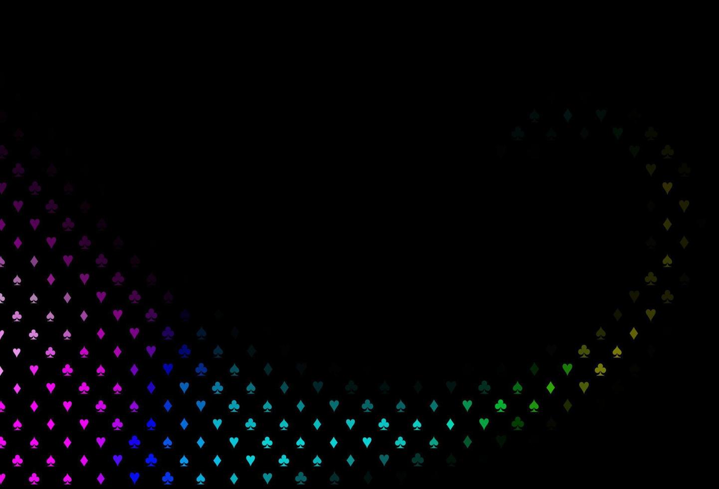 multicolore scuro, layout vettoriale arcobaleno con elementi di carte.