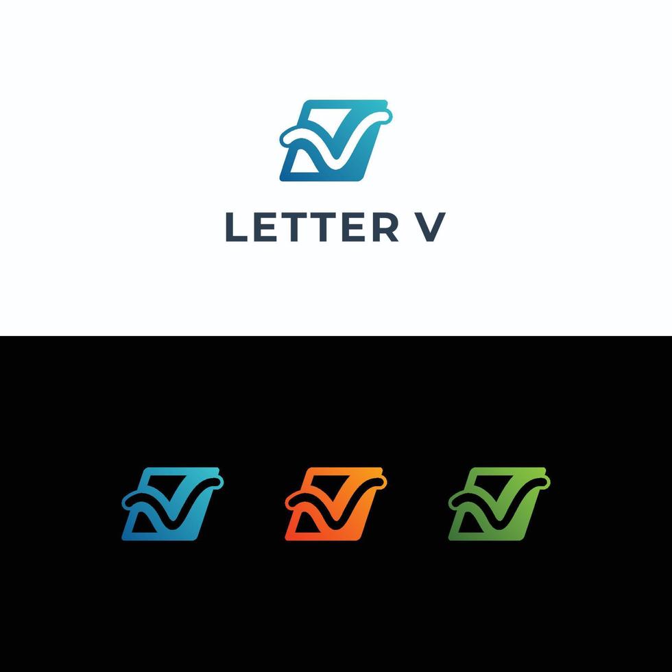 lettera v logotipo vettore modello