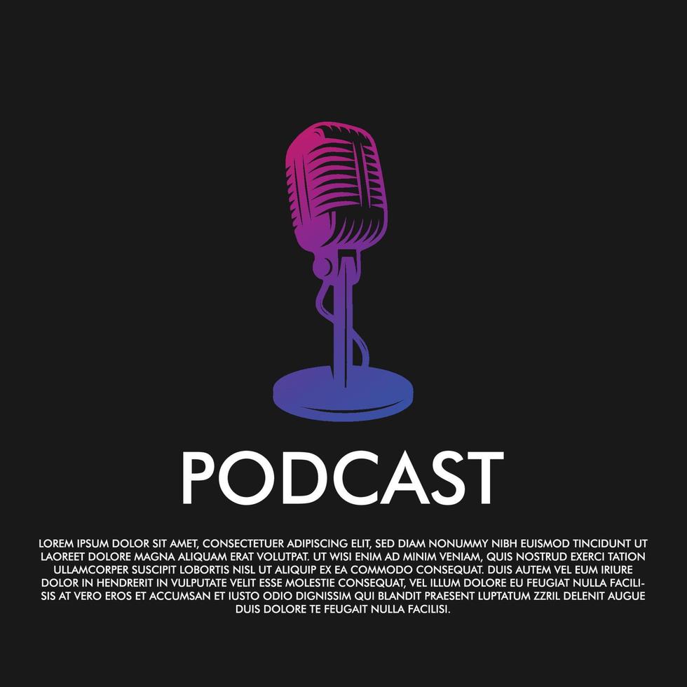 vettore logo podcast