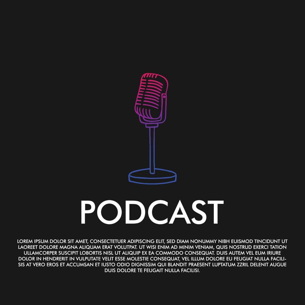 vettore logo podcast