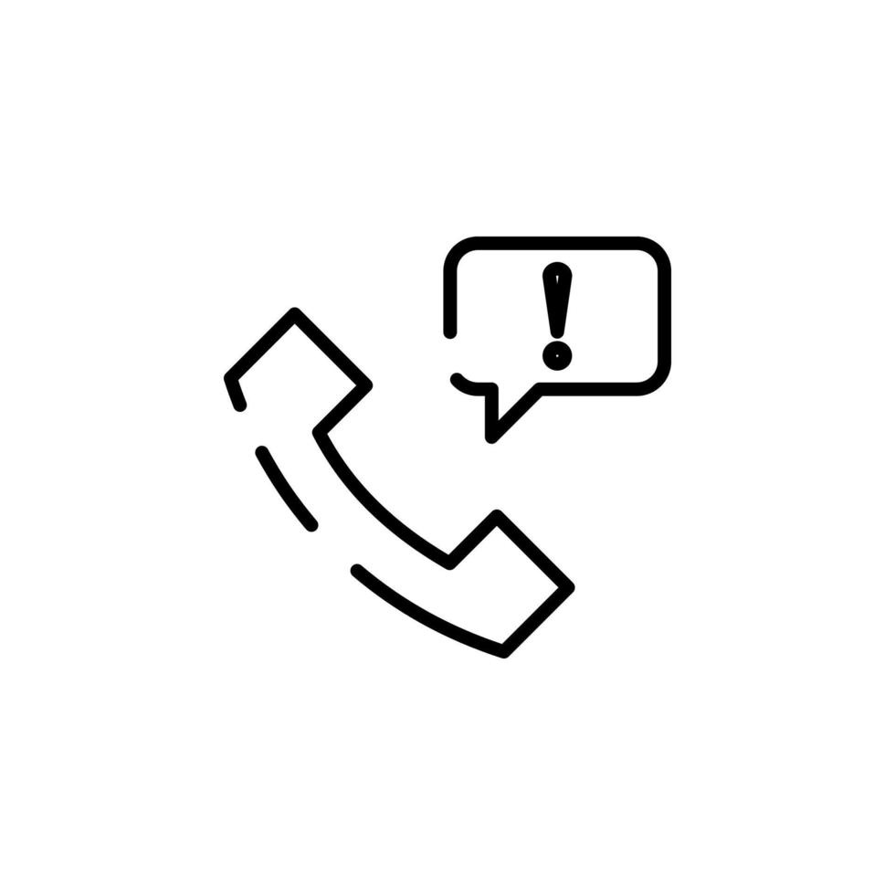 chiamata, centro, telefono tratteggiata linea icona vettore illustrazione logo modello. adatto per molti scopi.
