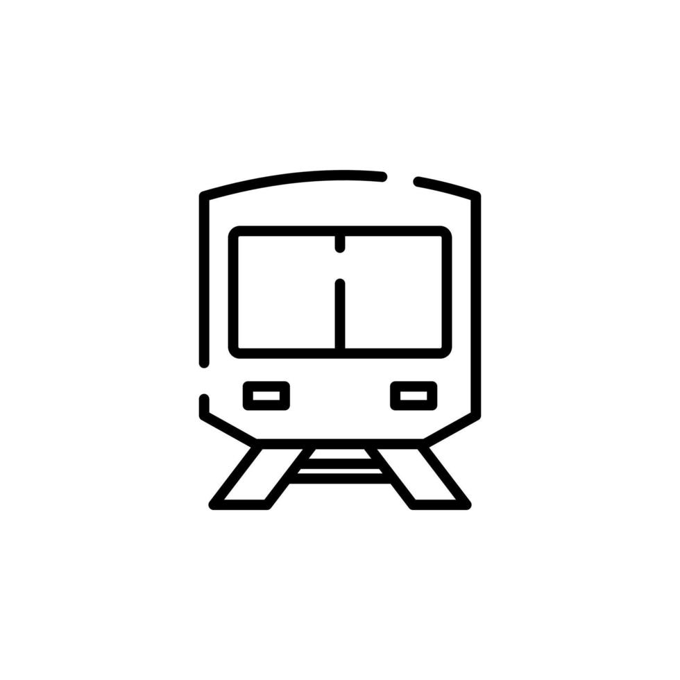 treno, locomotiva, trasporto tratteggiata linea icona vettore illustrazione logo modello. adatto per molti scopi.