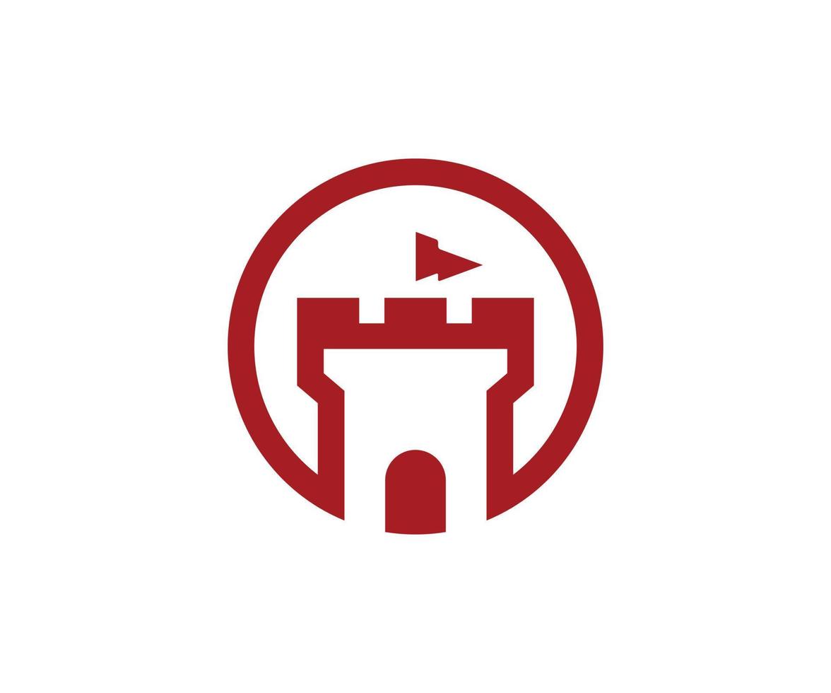 semplice castello logo vettore