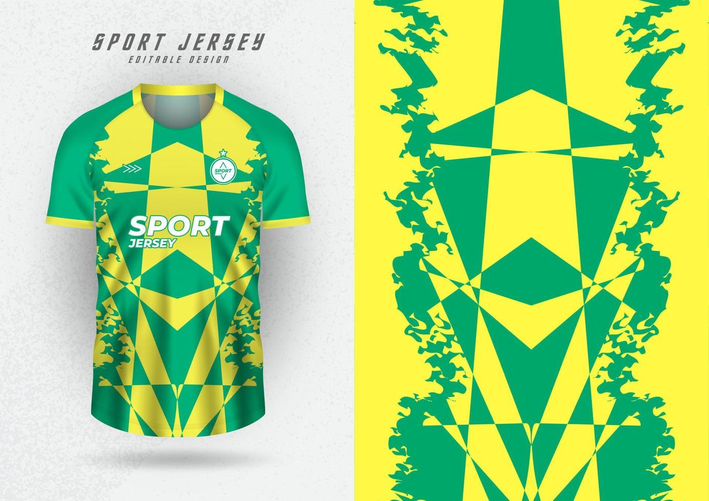 sfondo modello per gli sport squadra maglie, maglie, in esecuzione maglie, giallo sfondo con verde strisce. vettore