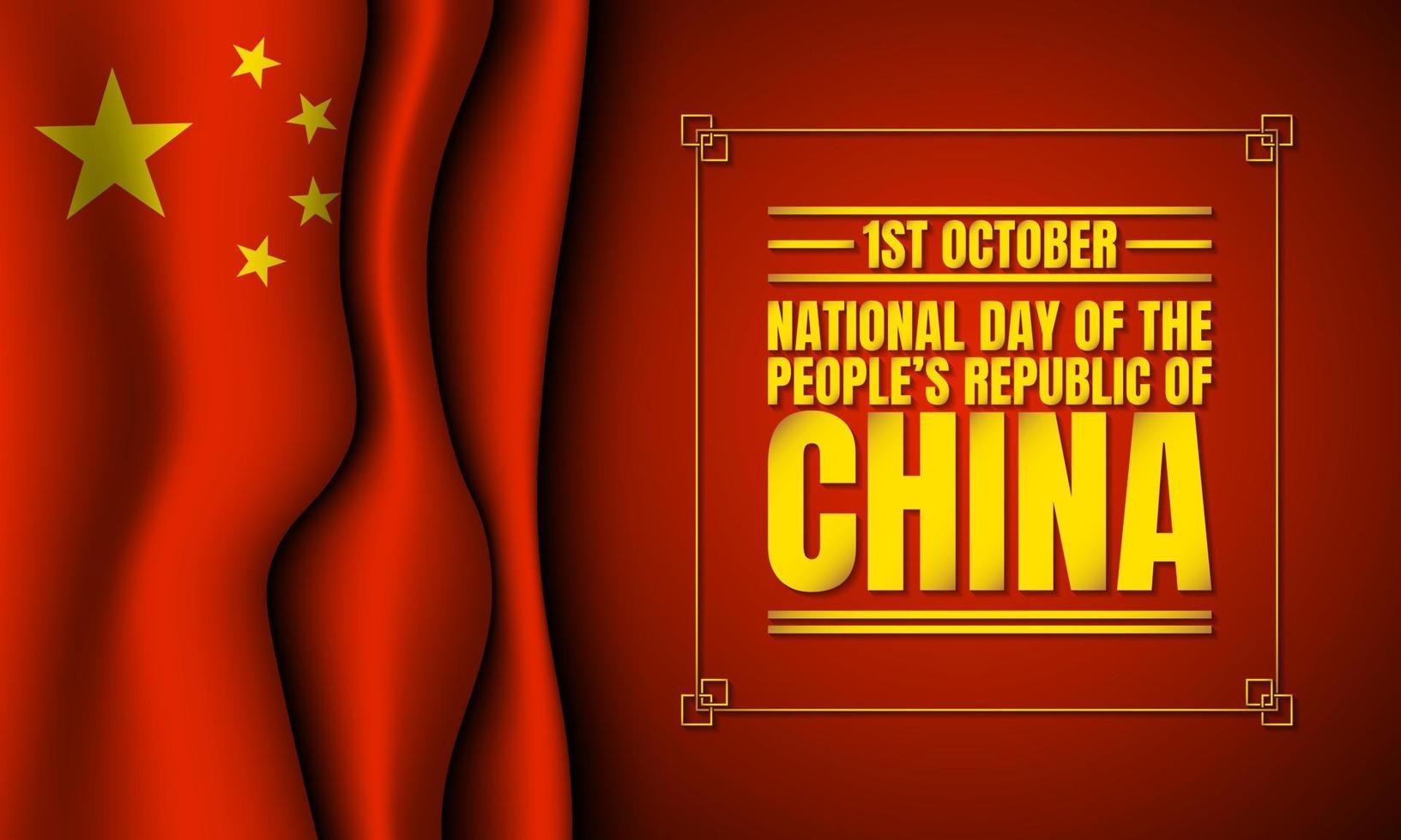 nazionale giorno di il persone repubblica di Cina. vettore