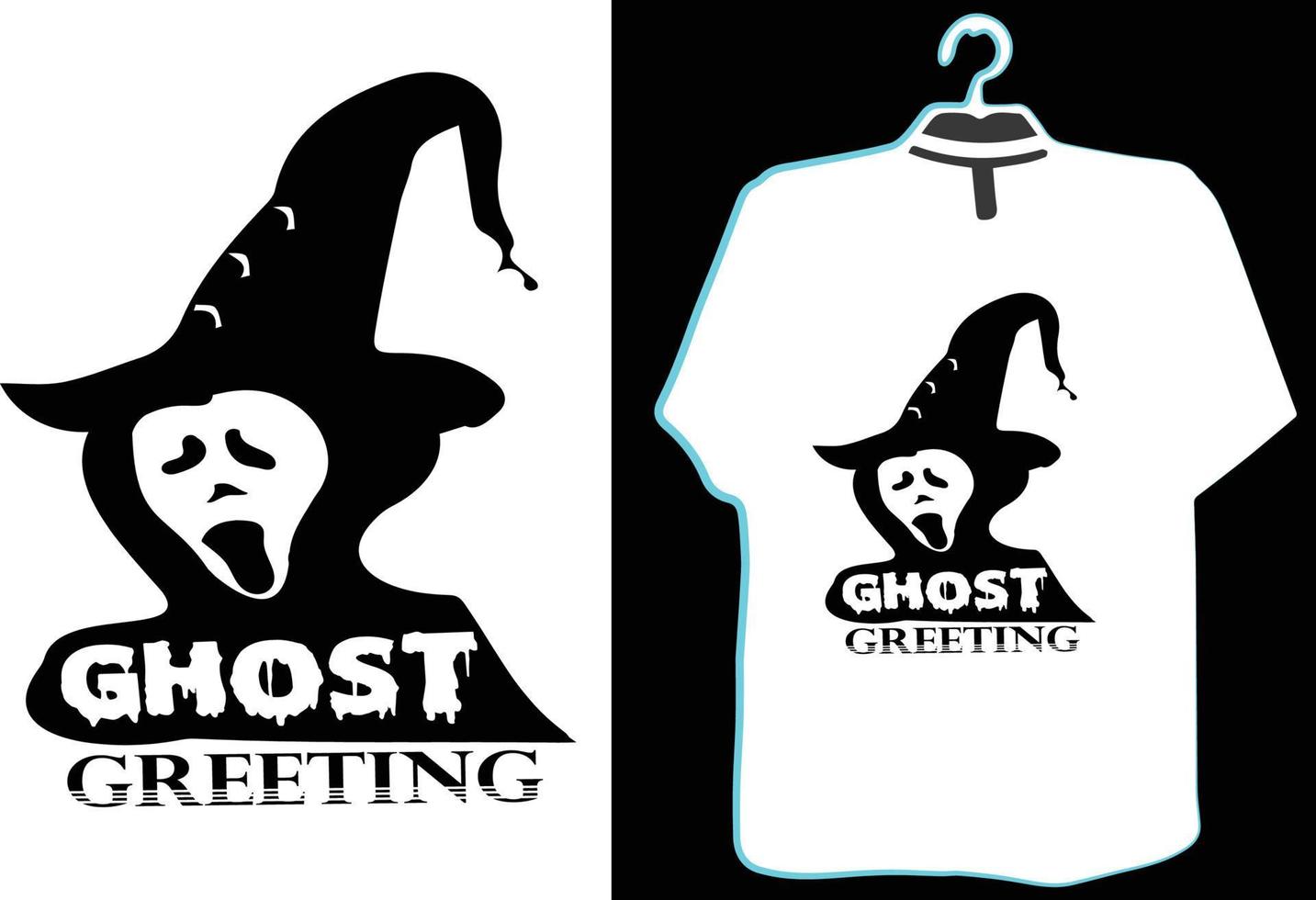 Halloween fantasma t camicia design vettore