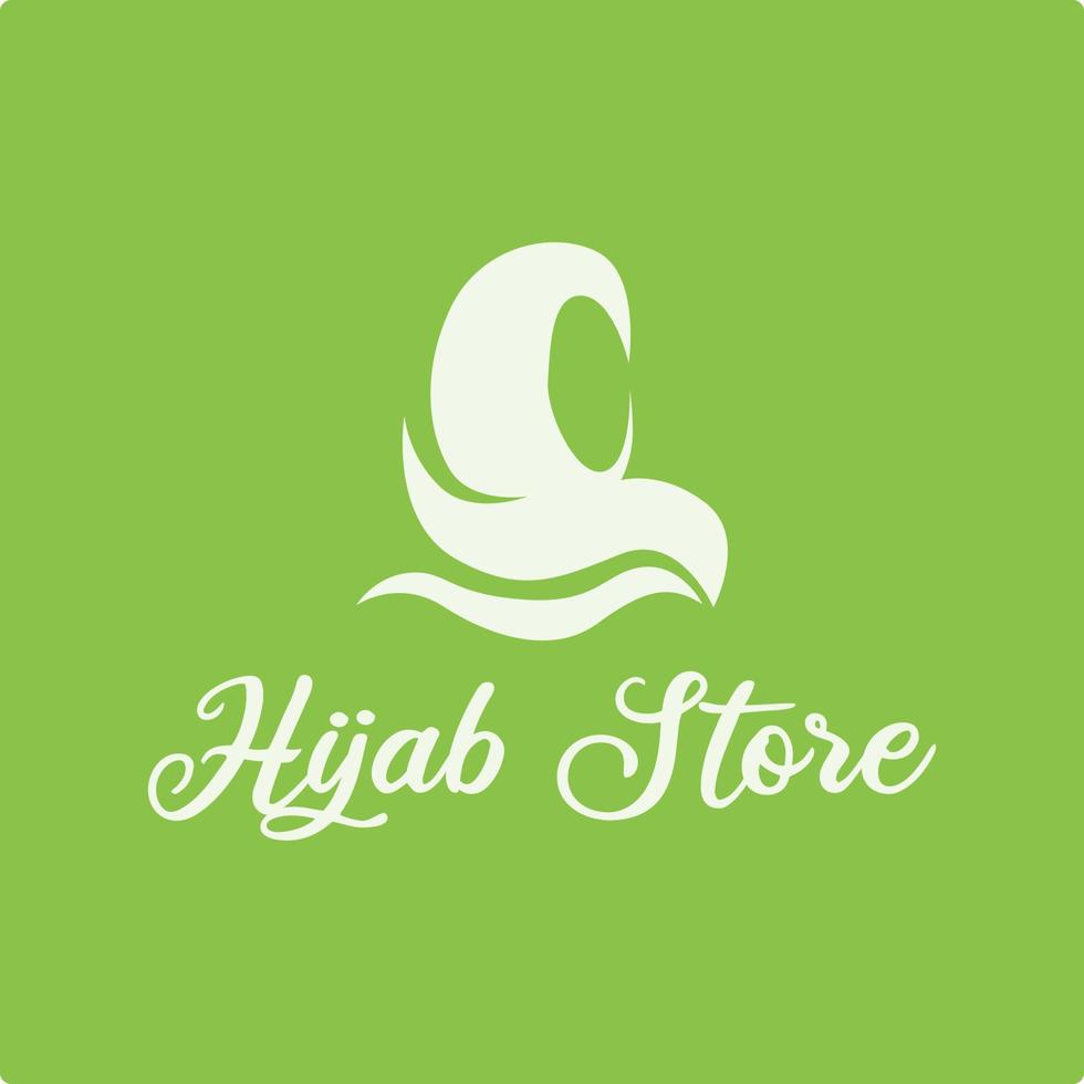 bellissimo muslimah hijab logo design Immagine vettore