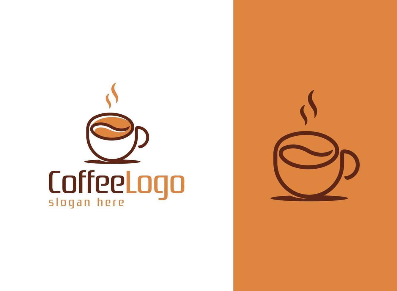 logo della tazza di caffè vettore