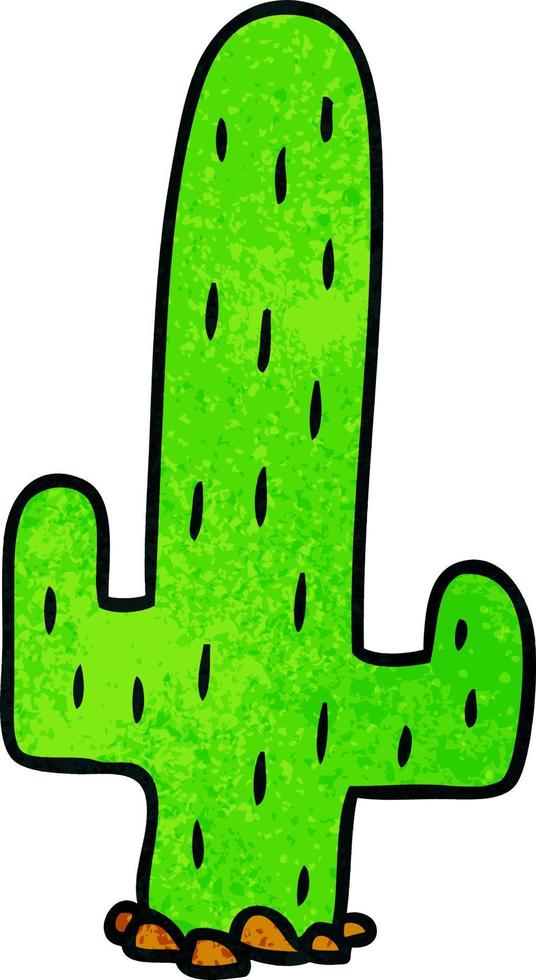 scarabocchio del fumetto strutturato di un cactus vettore